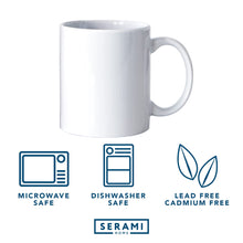 Load image into Gallery viewer, Serami 19oz White Large Classic Mugs for Coffee or Tea. Large Handle and Heavy Duty Construction, Set of 2
