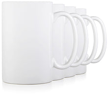 Load image into Gallery viewer, Serami 17oz White Classic Tall Coffee Mugs, 4pk
