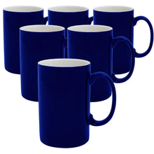 Load image into Gallery viewer, Serami 17oz Cobalt Classic Tall Coffee Mugs. Large Handles and Ceramic Construction, Set of 6
