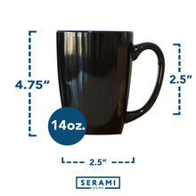 Load image into Gallery viewer, Serami 14oz Black Glendale Ceramic Coffee Mugs, 4pk
