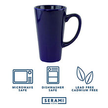 Load image into Gallery viewer, Serami 15oz Cobalt Funnel Ceramic Coffee Mugs, 4pk
