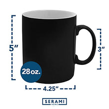 Load image into Gallery viewer, Serami 28oz Extra Large Black Classic Ceramic Mugs, 2pk
