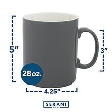 Load image into Gallery viewer, Serami 28oz Extra Large Gray Classic Ceramic Mugs, 2pk
