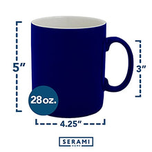 Load image into Gallery viewer, Serami 28oz Extra Large Cobalt Classic Ceramic Mugs, 2pk
