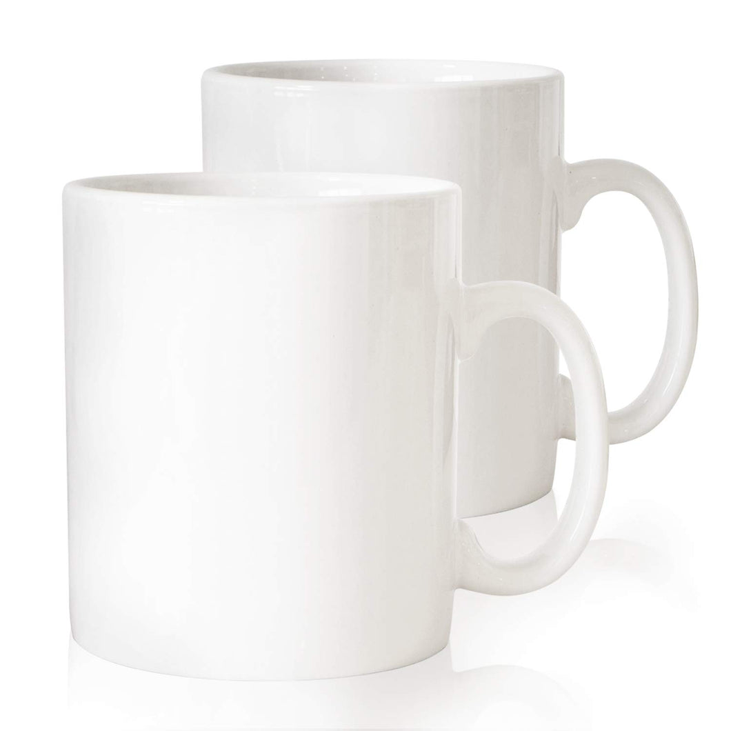 Serami 28oz Extra Large White Classic Ceramic Mugs, 2pk