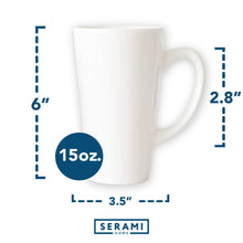 Load image into Gallery viewer, Serami 15oz White Funnel Ceramic Coffee Mugs, 4pk
