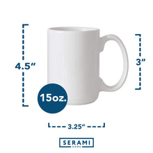 Load image into Gallery viewer, Serami 15oz White Classic Ceramic Coffee Mugs, 2pk
