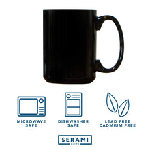 Load image into Gallery viewer, Serami 15oz Black Classic Ceramic Coffee Mugs, 4pk
