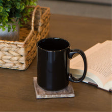 Load image into Gallery viewer, Serami 15oz Black Classic Ceramic Coffee Mugs, 2pk
