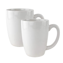 Load image into Gallery viewer, Serami 14oz White Glendale Ceramic Coffee Mugs, 2pk
