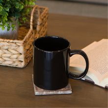 Load image into Gallery viewer, Serami 19oz Black Large Classic Mugs for Coffee or Tea. Large Handle and Heavy Duty Construction, Set of 4
