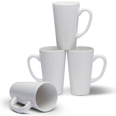 Serami 28oz Super Large White Coffee Mugs. Large Handles and Ceramic Construction, Set of 2